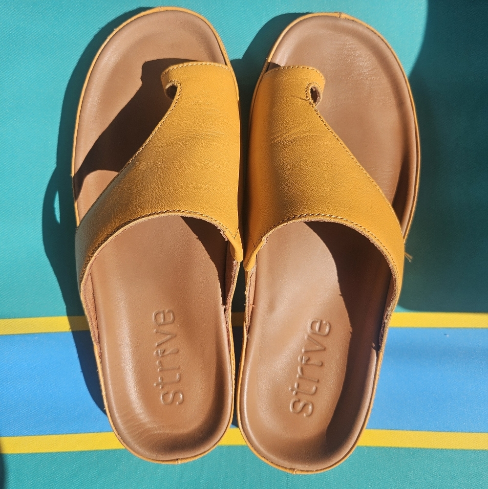 Yellow Strive Slide Sandals, Size 9, Worn Once